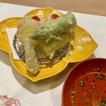 ひろ作 - 天汁に極少量の唐辛子が入ってて、アクセントになってる！