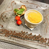 タンテ グラッツィェ - 食べログクーポンでいただいた
                    記念日ドルチェのサービス(メッセージは好きに選べます)