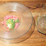 ラ プランシュ - 真ガキと宮崎県産牛ザブトン、カキのースープ