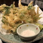 かんだ光壽 - 白海老かき揚げ