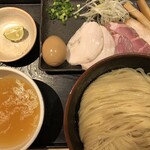 麺屋一燈 - 特製芳醇香味細つけそば（塩）+塩・酢橘