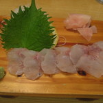 寿司・うなぎ 羽子吾 - スズキの刺身