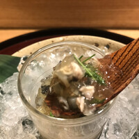 日本料理 太月 - フルコース１６５００円。スッポンの冷製仕立て。細かく刻まれたスッポンの身と、スッポンスープの煮こごりで仕上げてあります。豊潤で、とーっても美味しかったです（╹◡╹）（╹◡╹）