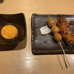 焼き鳥ゑびす - 手ごねつくね、うずら