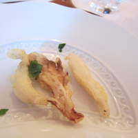 RISTORANTE REGA - アミューズ　舞茸と子持ち白魚のフリット