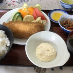 宮前食堂 - アジフライ定食　850円