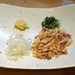 石臼挽き手打 蕎楽亭 - ざる豆腐の薬味