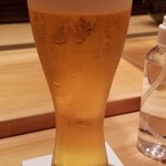 鮨 さかい - お酒①生ビール:プレミアムモルツ