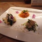 Yakitori Kamoshiya - 発酵惣菜盛合わせ(3種)