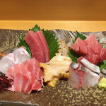 Sushi Higuchi - お造り盛り合わせ＾＾とろ部分多めでwリクエスト