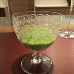 イル アオヤマ - ●冷製カッペリーニ、イチミダイ、ジュンサイ