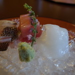 東京 芝 とうふ屋うかい - お造り：本日の港より