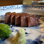 東京 芝 とうふ屋うかい - 焼物：特選和牛炭火焼き