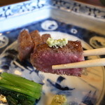 東京 芝 とうふ屋うかい - 焼物：特選和牛炭火焼き