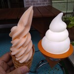 ミルウェイ - メロン&ヨーグルトソフトクリーム