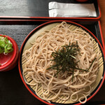山崎製麺 - ザルそば普通盛り￥450蕎麦になるとやけに高い