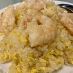 杏苑 - 海老炒飯(海老チャーハン)フルーツ杏仁付き@1,300円(税抜)