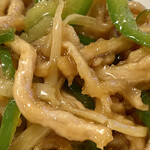 杏苑 - 青椒肉絲(豚肉とピーマンの細切り炒め)小@1,500円(税抜)