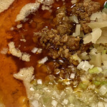 杏苑 - 坦々麺(タンタン麺)フルーツ杏仁付き@1,300円(税抜)