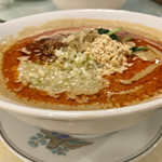 杏苑 - 坦々麺(タンタン麺)フルーツ杏仁付き@1,300円(税抜)