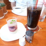 パティスリーセボン - ケーキセット　柚子ゼリー