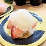 はま寿司 - 活〆はまち・おろし盛り。150円+税