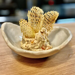 きはる - 焼き鯖のポテトサラダ～ポテトサラダのなかには、香ばしい焼き鯖がたっぶり。けっこう味は合うものだな。