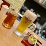 きはる - 生ビールとウーロン茶でカンパーイ♫