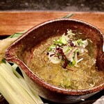 大どころ - 岡山産素麺瓜とゴーヤ、茗荷、土佐酢のジュレで。