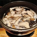 大どころ - アラのしゃぶしゃぶ。まずは糸島で採れた新鮮なキノコから。