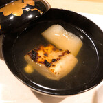 うを徳 - マナガツオの西京焼と夕顔のお椀