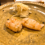 うを徳 - ボタン海老にぎり（女性版）