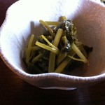 北野天満温泉 - 山葵の葉のおひたし