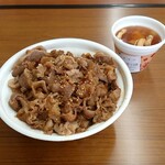 すき家 - 牛カルビ丼  (大盛)  ＆  味噌汁