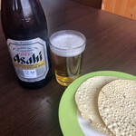 印度屋キッチン - 瓶ビール＋お通し