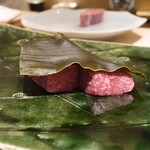 肉屋 田中 - 松阪牛ランプ昆布締め