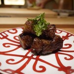 肉屋 田中 - 神戸牛バラ八幡巻き