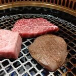 和牛 まつした - 追加単品 吟選ｽﾃｰｷ３種盛 135ｇ 8,000円税込 2020年07月