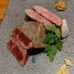 和牛 まつした - 追加単品 吟選ｽﾃｰｷ３種盛 135ｇ 8,000円税込 2020年07月