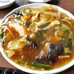 暖龍 - 五目あんかけ焼きそばハーフ（税別500円）