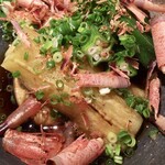 めしの助 - 冷し焼き茄子とオクラ