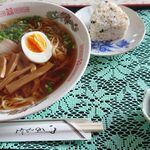 福 - 正油ラーメンとおにぎり