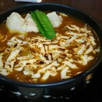 福乃家 - あぶりカレー南蛮うどん(大盛)のアップ