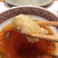 天ぷら 川原崎 - もう半分の鱧は天つゆで