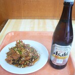 たけいし - ドリンク写真:ビールとチキン南蛮のセットで税込み890円