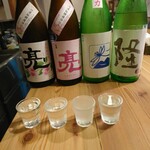 酒呑蕎食〆タグル - 利き酒3種にオマケ