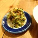 酒呑蕎食〆タグル - 野菜3種盛り：ゴーヤの梅肉和え