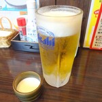 Yakitori Koubou - 生ビール中と食前ミルク