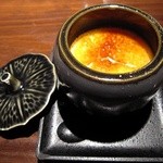 伍味酉 - 純系名古屋コーチン玉子のとろける壷焼きチーズプリンのブリュレ仕立て