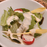 鉄板 かや乃 - サラダドレッシングがとても美味しかった